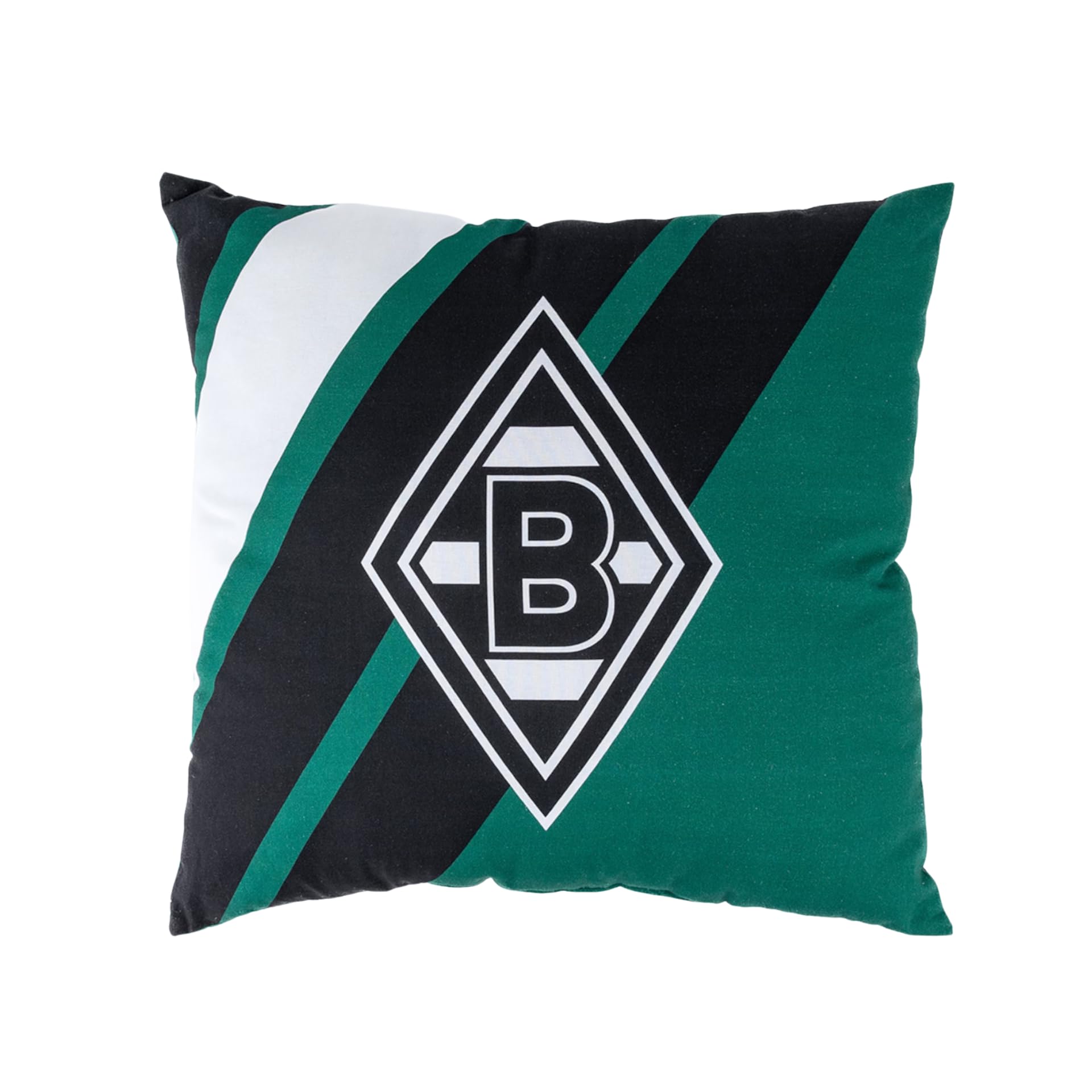 Borussia Mönchengladbach Fan-Bundle Kissen & Fleecedecke | Offizieller Fanartikel Fohlenshop | Vereinslogo auf Kissen und Decke, 40 x 40 cm, 130 x 170 cm
