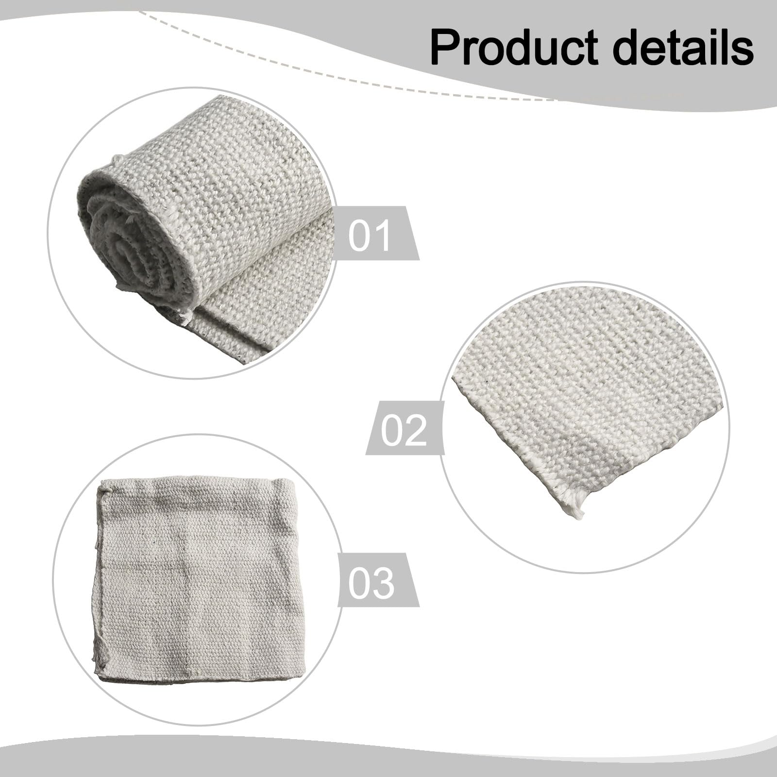 Couverture Ignifuge Fibre De Céramique - Résiste à 1260°C - 1x0,5 M, épaisseur 2 Mm - Pour Fours, Tuyaux, Isolation