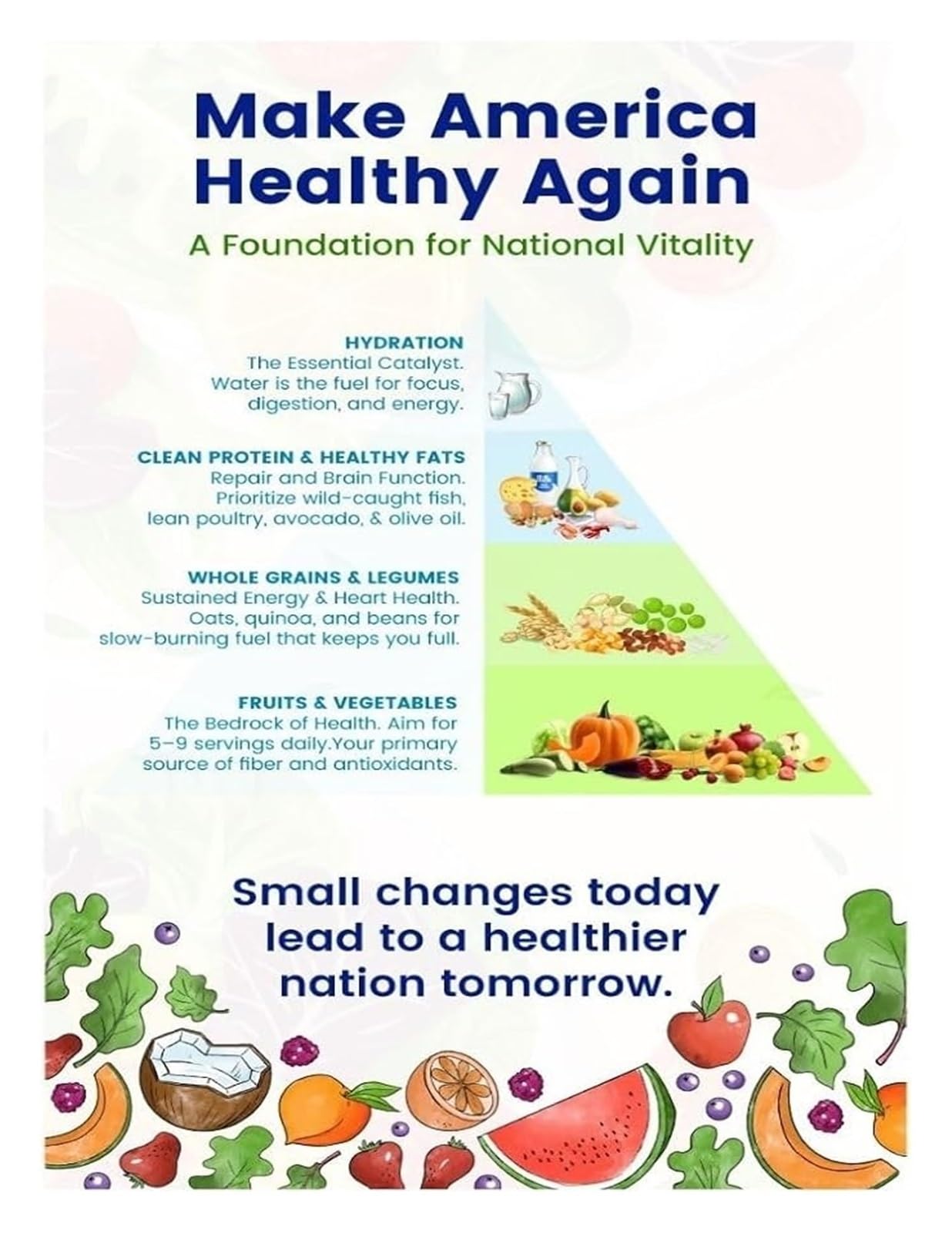 MDBJTCYZN Food Pyramid Chart and Healthy Eating Poster Educational Nutrition Guide for Classroom Health(Unframed,16x24inch(40x60cm))