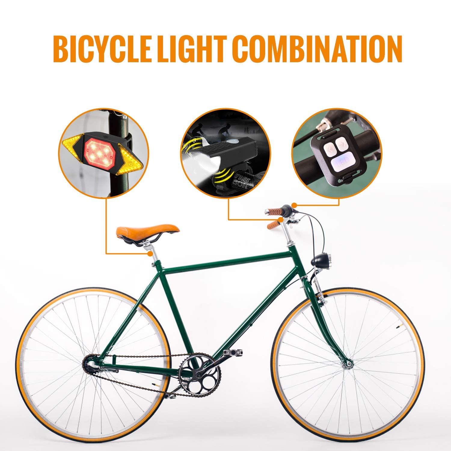 Phare Pour Vélo - Klaxon 130 DB Pour Cyclisme Lampe | Lampe Rechargeable USB Haute Luminosité Pour Trajets Urbains Et Aventure