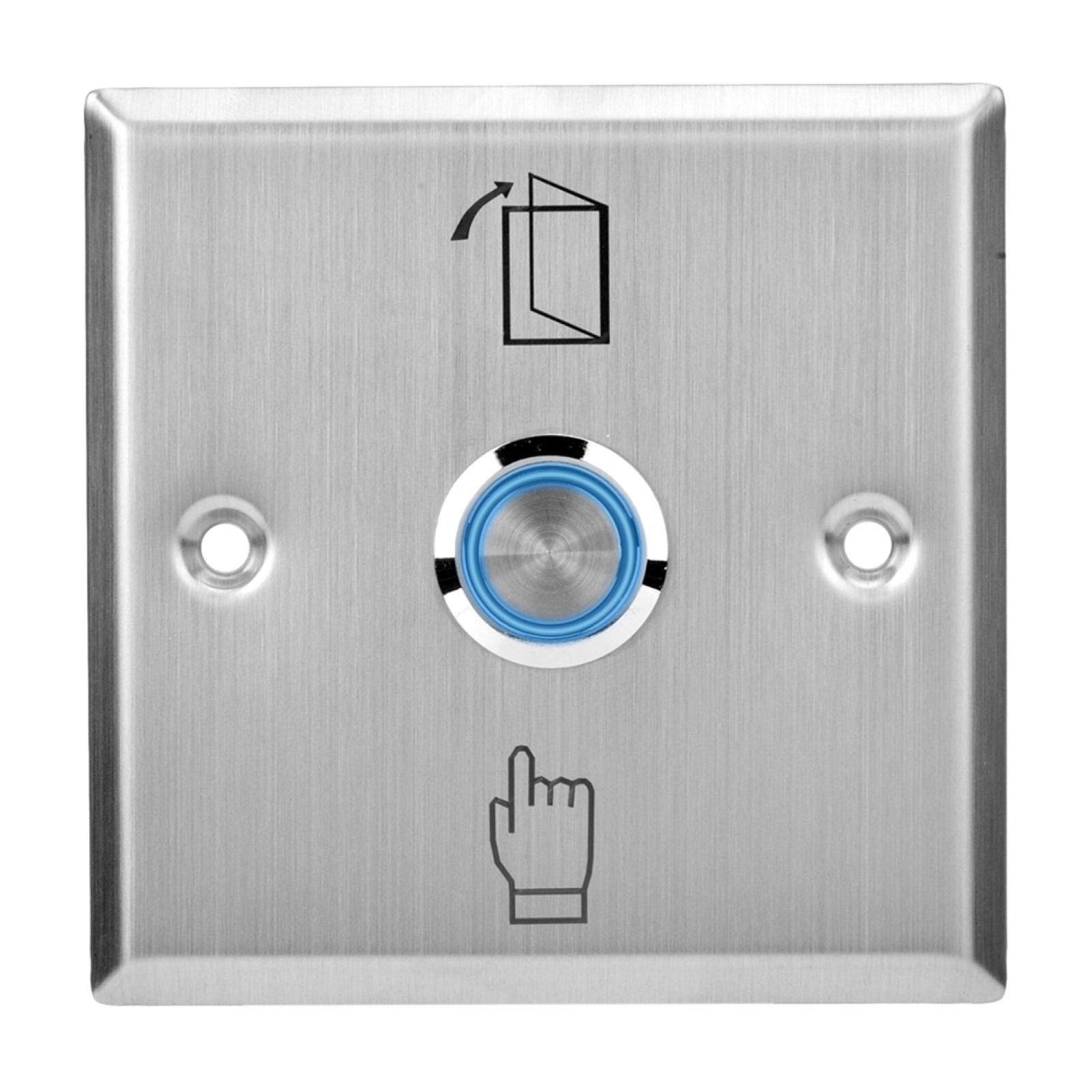NO/NC/COM 86 * 86mm / 3.4 * 3.4in pour Bouton de Sortie, Bouton de Porte Durable, Interrupteur de Porte
