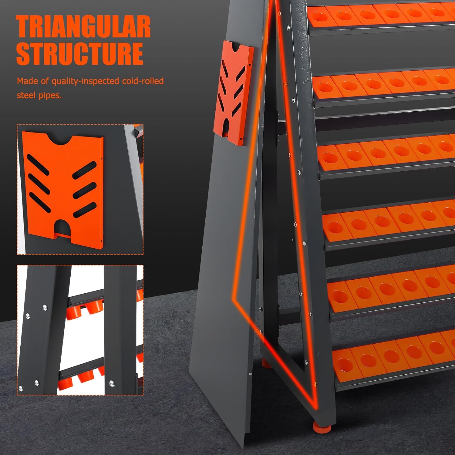 BT40/CAT40 Tool Rack Organizer - 80 Capacity Industrial CNC Tool Storage Cabinet, Reinforced Steel Holder Station for Machining Centers, Workshop, Warehouse