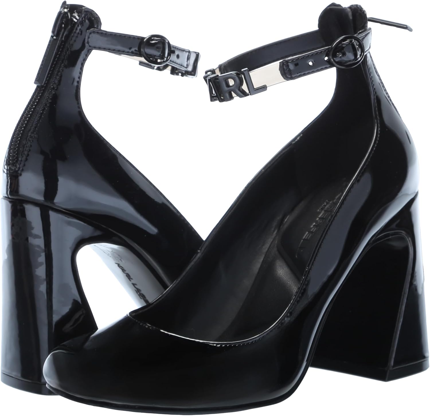 Karl Lagerfeld Paris Womens Pavla Ankle Strap Heel