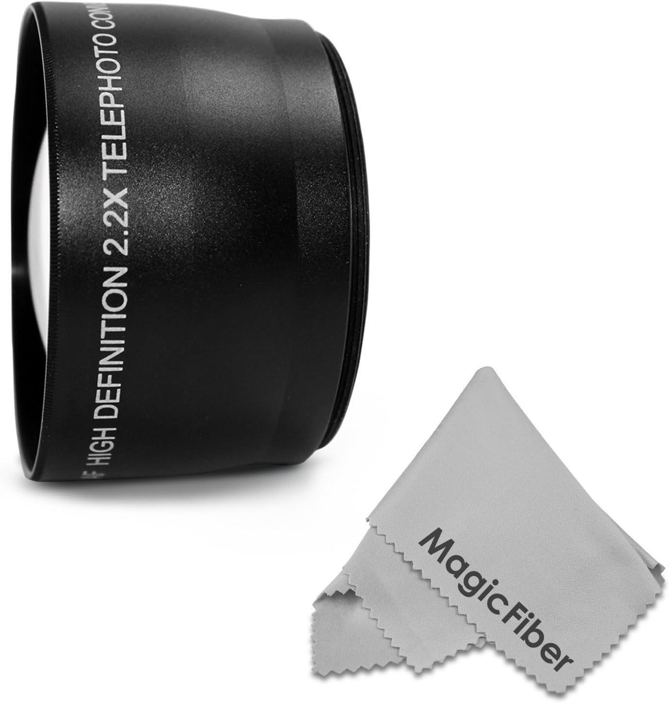 58MM 2.2x Telephoto High Definition Lens for CANON Rebel (T5i T4i T3i T3 T2i T1i XT XTi XSi SL1), CANON EOS (1100D 700D 650D 600D 550D 500D 450D 400D 350D 300D 100D) + MagicFiber Microfiber Lens Cleaning Cloth