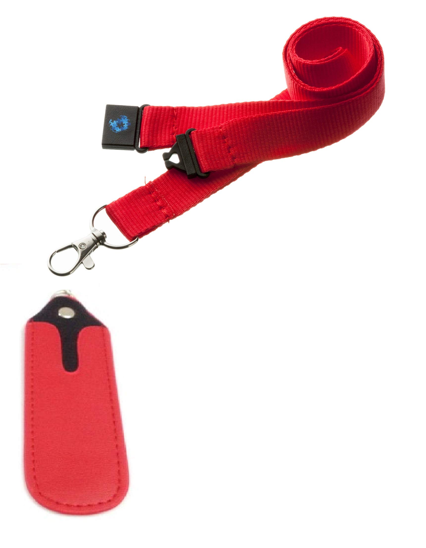 E CIG/Shisha Pen Lanyard with Matching Faux CASE Holder (Red) โ image 1