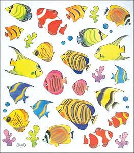 Tattoo King Multi-Colored Parrot Stickers - 6x6.5 Inch Sheet Of Colorful Bird Decals