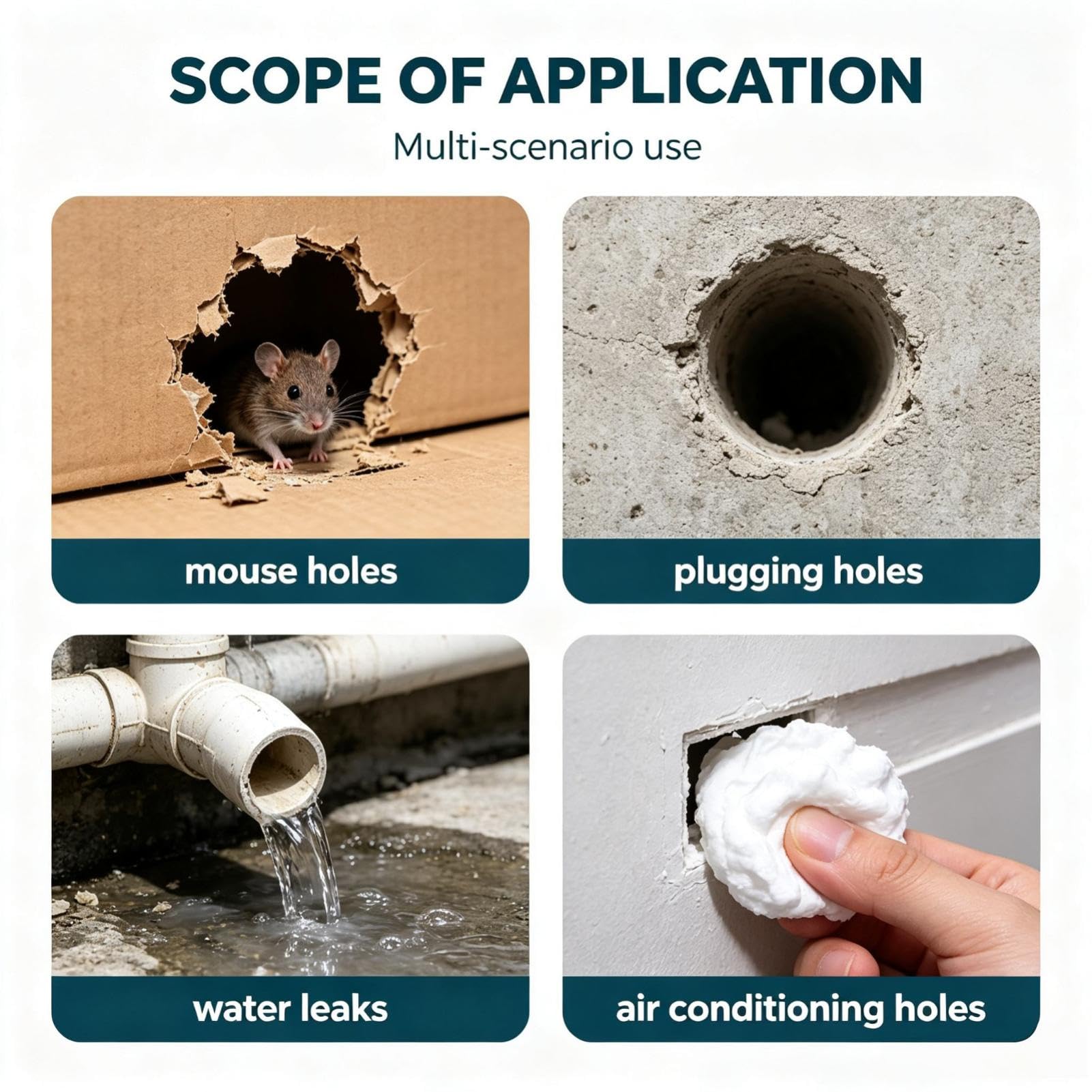 Sopami Sealant Clay,Sopami Argile De Réparation,Mastic D'étanchéité Imperméable,Mastic De Rebouchage Pour Fissures De Ciment,Enduit De Réparation Rapide Pour Raccords De Canalisations,Trous Muraux，15