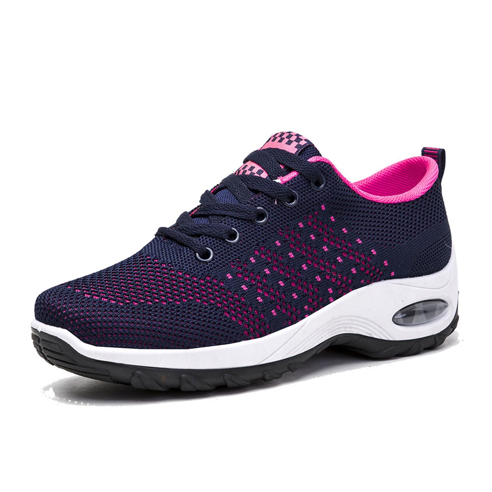 Zenithuxe Women's Blue Dance Sneakers Jazz Shoes - Lace-Up Split Sole Dance Trainers,Lightweight Breathable Lady Platform Shoe,Dance Trainers