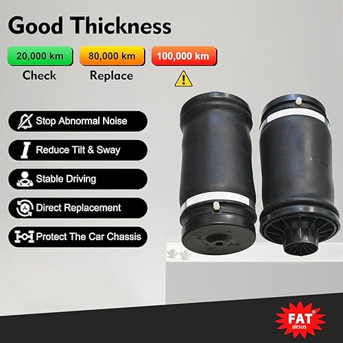 Miniatura 3 de Bolsas de resorte de suspensión neumática trasera izquierda derecha compatibles con Mercedes-Benz W164 X164 W166 X166 2007-2019 GL320 GL350 GL450