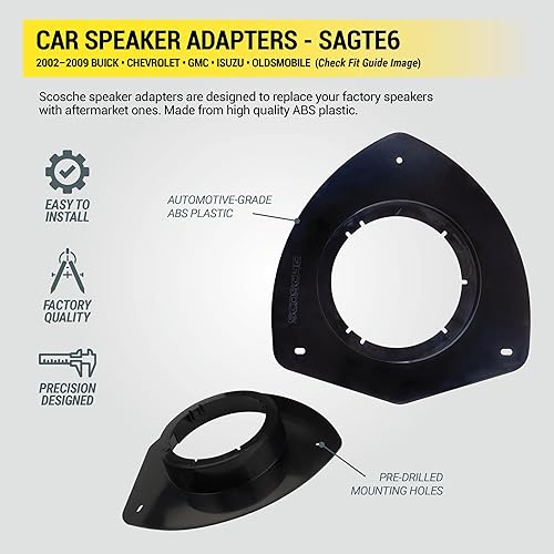 Miniatura 7 de Scosche Compatible con Select Oldsmobile Bravada 2002 a 2004 Chevrolet Trailblazer y GMC Envoy 2002 a 2009 y Isuzu Ascender 2004 a 2008 adaptadores