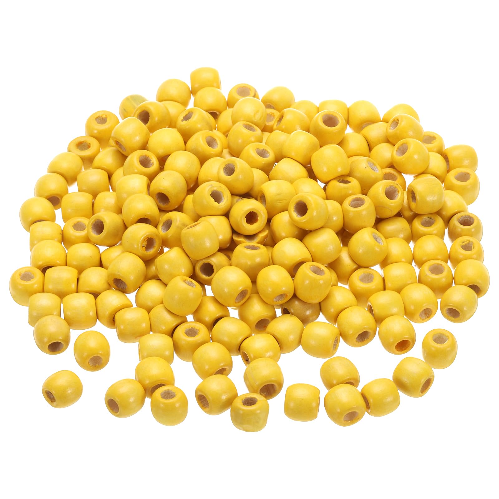Perles en bois rondes colorées 11 mm uxcell au fini lisse pour loisirs créatifs - 400 unités