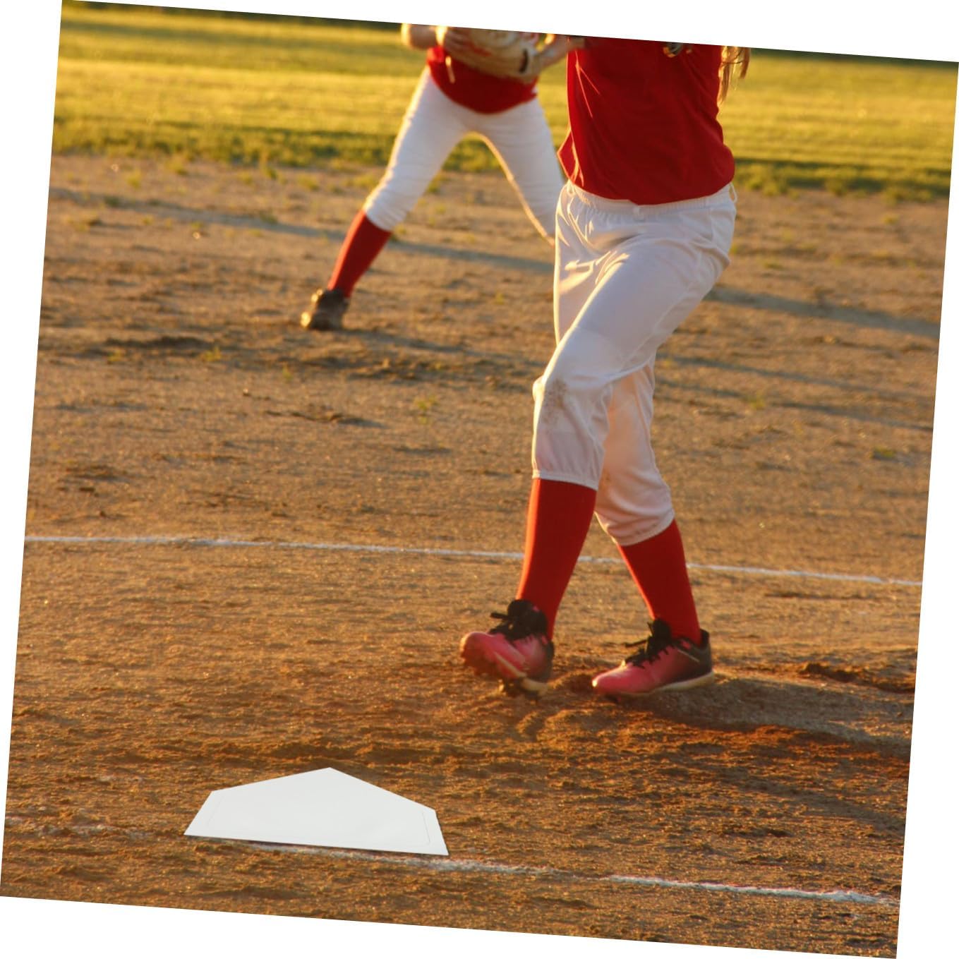 5pcs Rubber Baseball Softball Home Plate Set Throw Down Bases for Practice for Backyard Games and Sports Training Activities