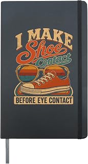 Shoes MAKE SHOE CONTACT BEFORE EYE CONTACT Collector Hardcover Journal, Black