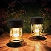 Solar Lantern - Hanging Solar Lights Outdoor - 2 Pack Solar Powered Waterproof Led Lanterns Vintage Design for Landscape Yard Garden Pathway Beach Pavilion Decoration (White Lights)