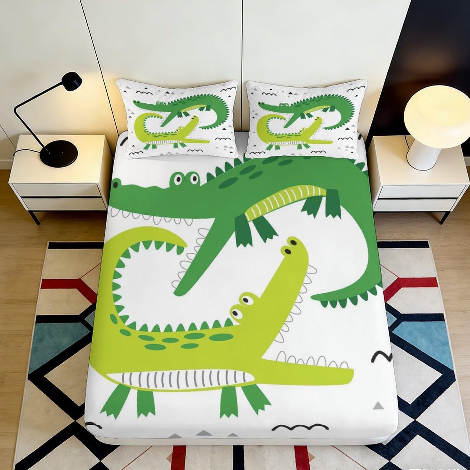 3D Printed Western Cowboy Fitted Sheet Microfiber Non-Slip Deep Pocket Cactus Mattress Fitted Cover Bedroom 90x200x25cm