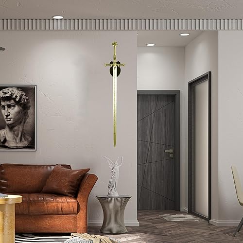 Miniatura 4 de WANLIAN Soporte de pared para espada, soporte de espada, gancho de pared, soporte de pared para espada, daga, hacha, keyblade sin pantalla vertical