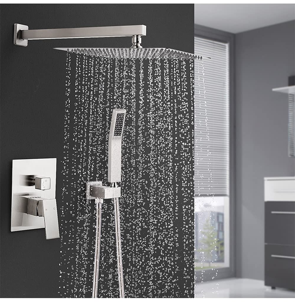 Système de douche complet et mitigeur avec robinets de douche muraux encastrés