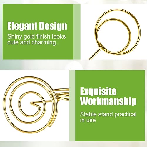 Miniatura 4 de Soporte para números de mesa, soporte para tarjetas de lugar, con nombre delicado, reutilizable, para fotos, notas, para boda, fiesta de cumpleaños,