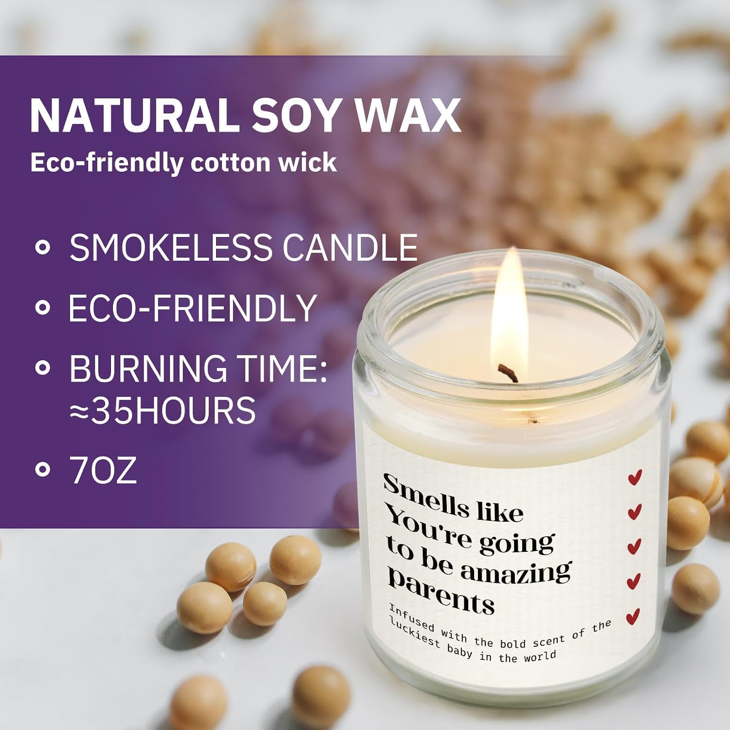 SteadStyle New Parents Gifts for Couples, Soy Wax Lavender Scented Candle
