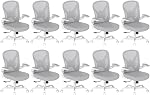 Président du Bureau ergonomique avec 90° Support Lombaire réglable et accoudoirs, siège de bureau en maille respirant à mi-arrière avec 8.8 cm Coussin de siège épais, 136 kg Capacité de poids, 1PC, noir