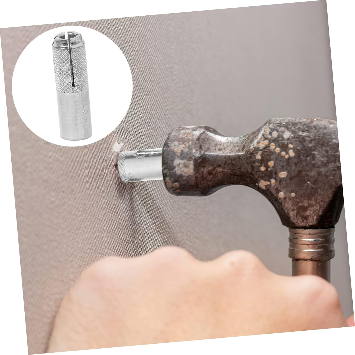 PartyKindom 50pcs Coated Carbon Steel Concrete Anchors Knurled Drop in Anchors Strong Tension