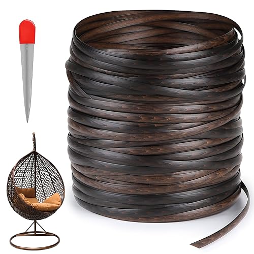 DBREAKS 65m Kunststoff Gewebtes Rattan, Farbverlauf, Flach, PE-Rattan, Webwerkzeug, Synthetische