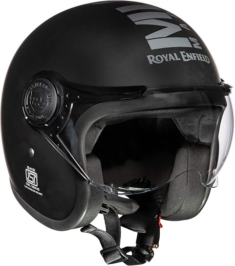 Royal Enfield Open Face MLG Helmet |Made Like a Gun | with Clear Visor | Impact Protection | High Density EPS | ISI and DO...