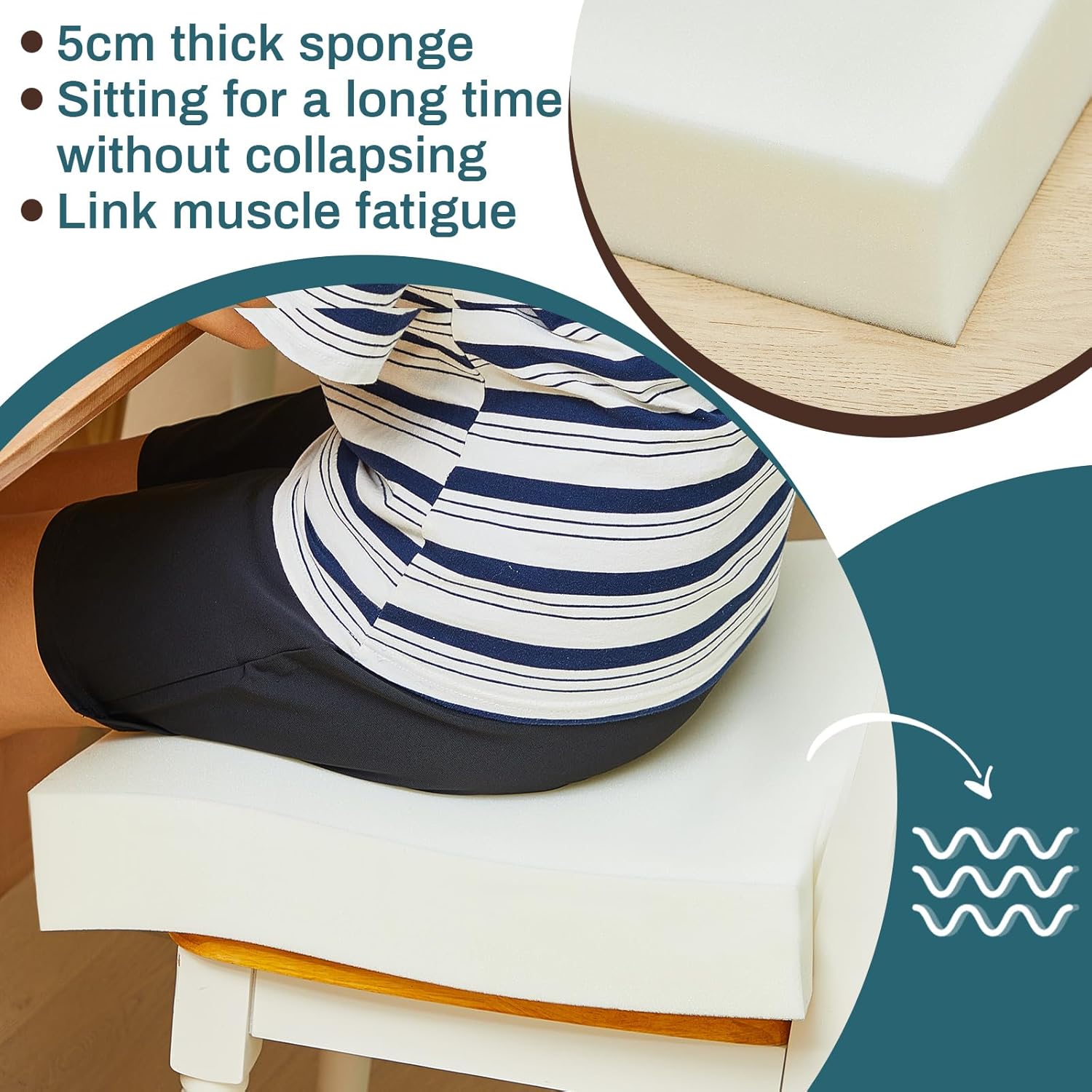 Frienda 1 Pack 3 x 24 x 24 Upholstery High Density Craft Foam Sheets Replacement Square Cut to Size Cushion Chair Padding, Suitable for Shipping, Packing, Cushion Foam, Mailing, Cosplay