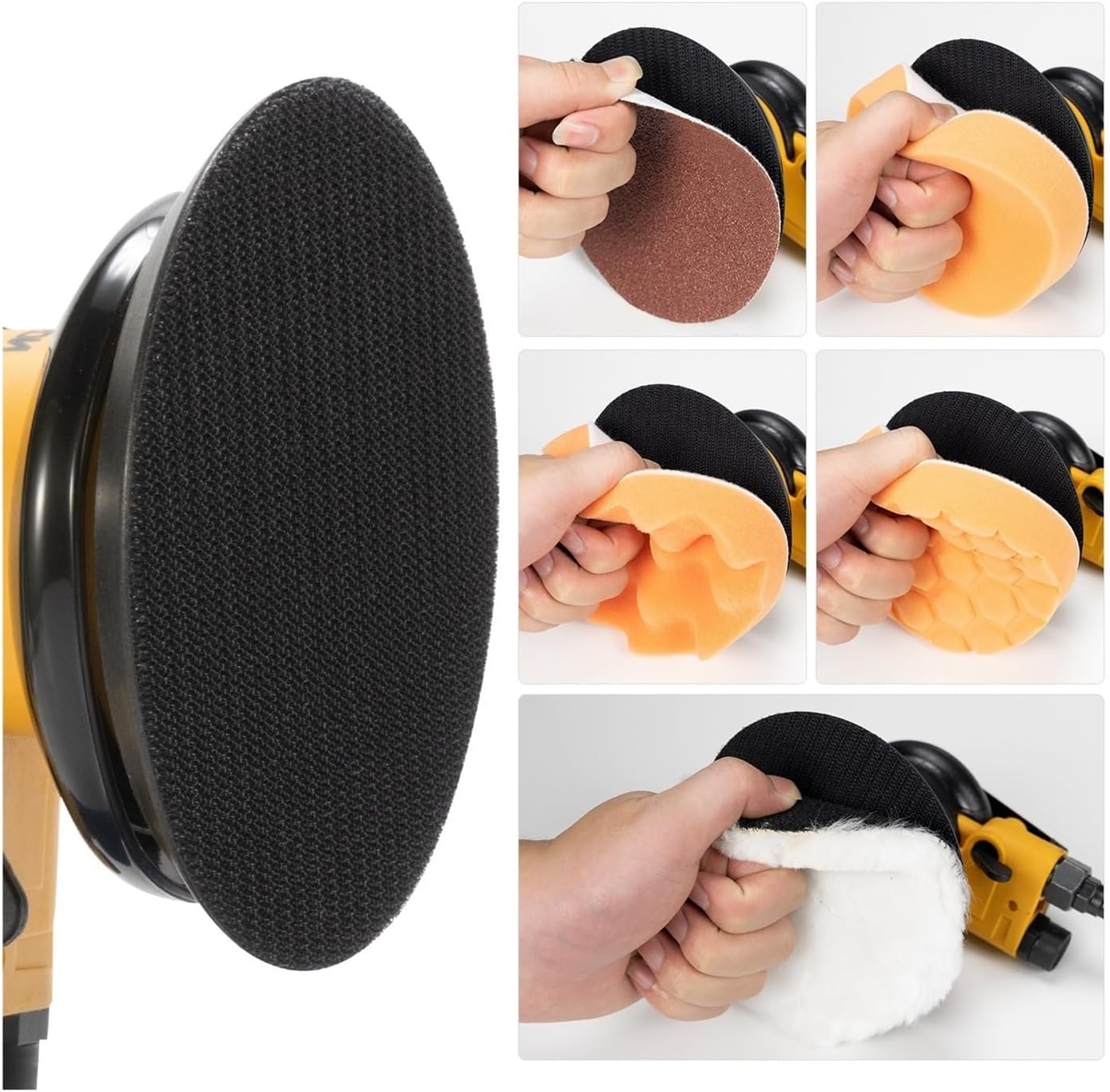 Sander, Polisher Pneumatic Air Sander Polisher 6'' 150mm Car Paint Care Tool Polishing Random Orbital Palm Machine Wood Working Grinder(C9 Sander)