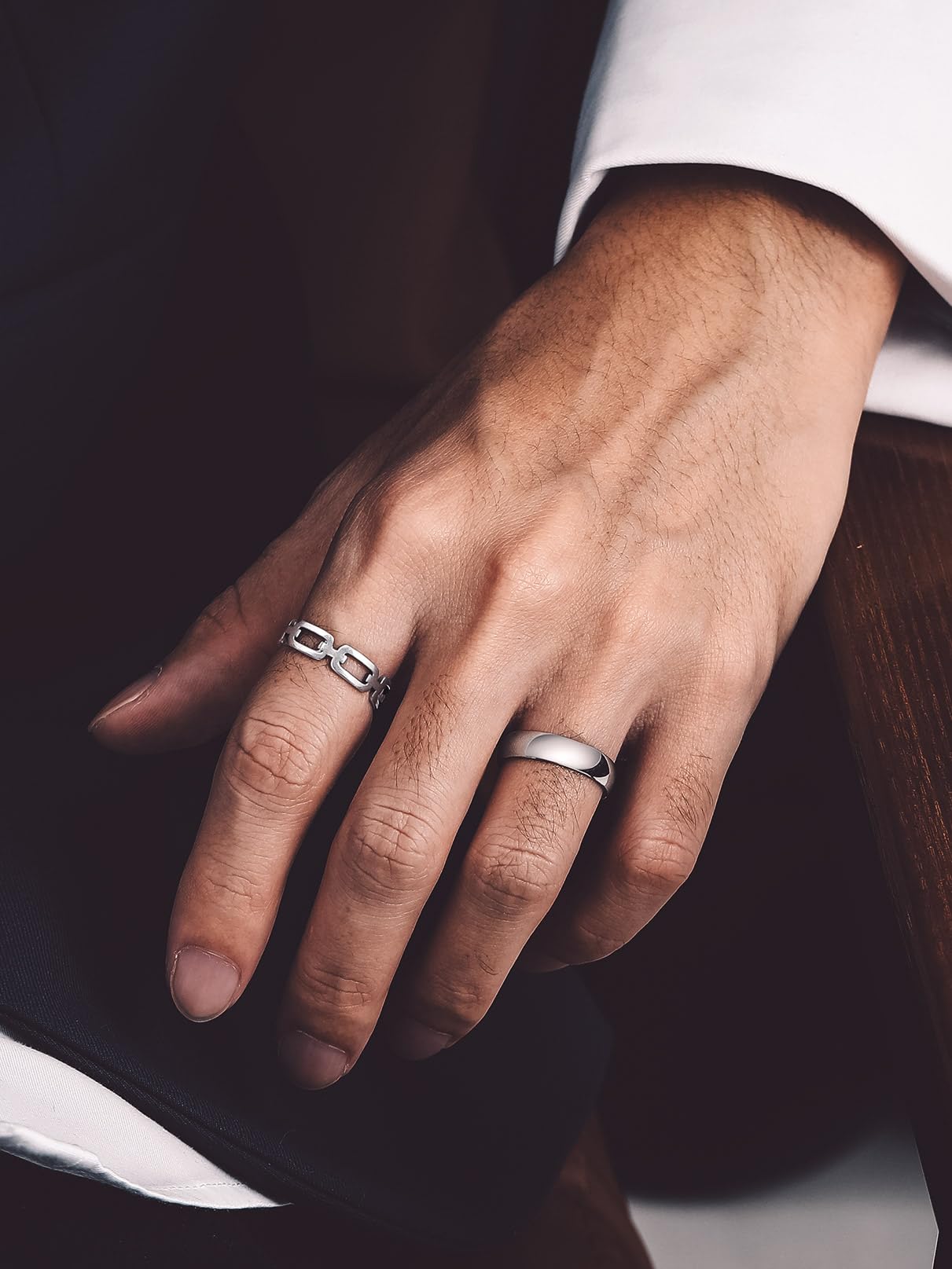 Bandmax Anello da uomo in argento 925, anello di fidanzamento da donna, anello in argento, larghezza 5 mm, per matrimonio, misura 47-67 mm, confezione regalo