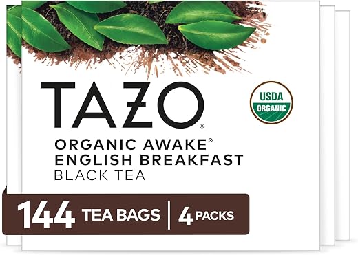 TAZO Organic Awake English Breakfast Black Tea Bags, 144 Total