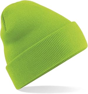 lime green bobble hat