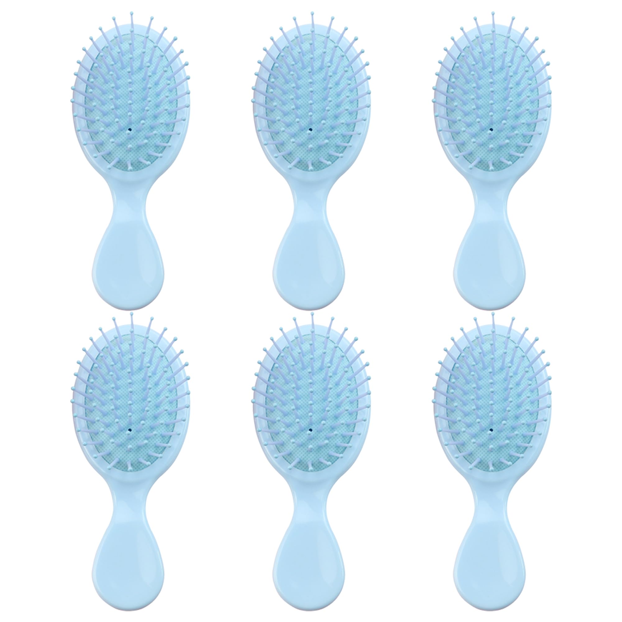 Lot de 6 mini brosses à cheveux, brosses démêlantes de voyage avec boîte d'emballage exquise, mini brosse pour la plupart des types de cheveux, pour demoiselle d'honneur, fête de Noël, remplissage de