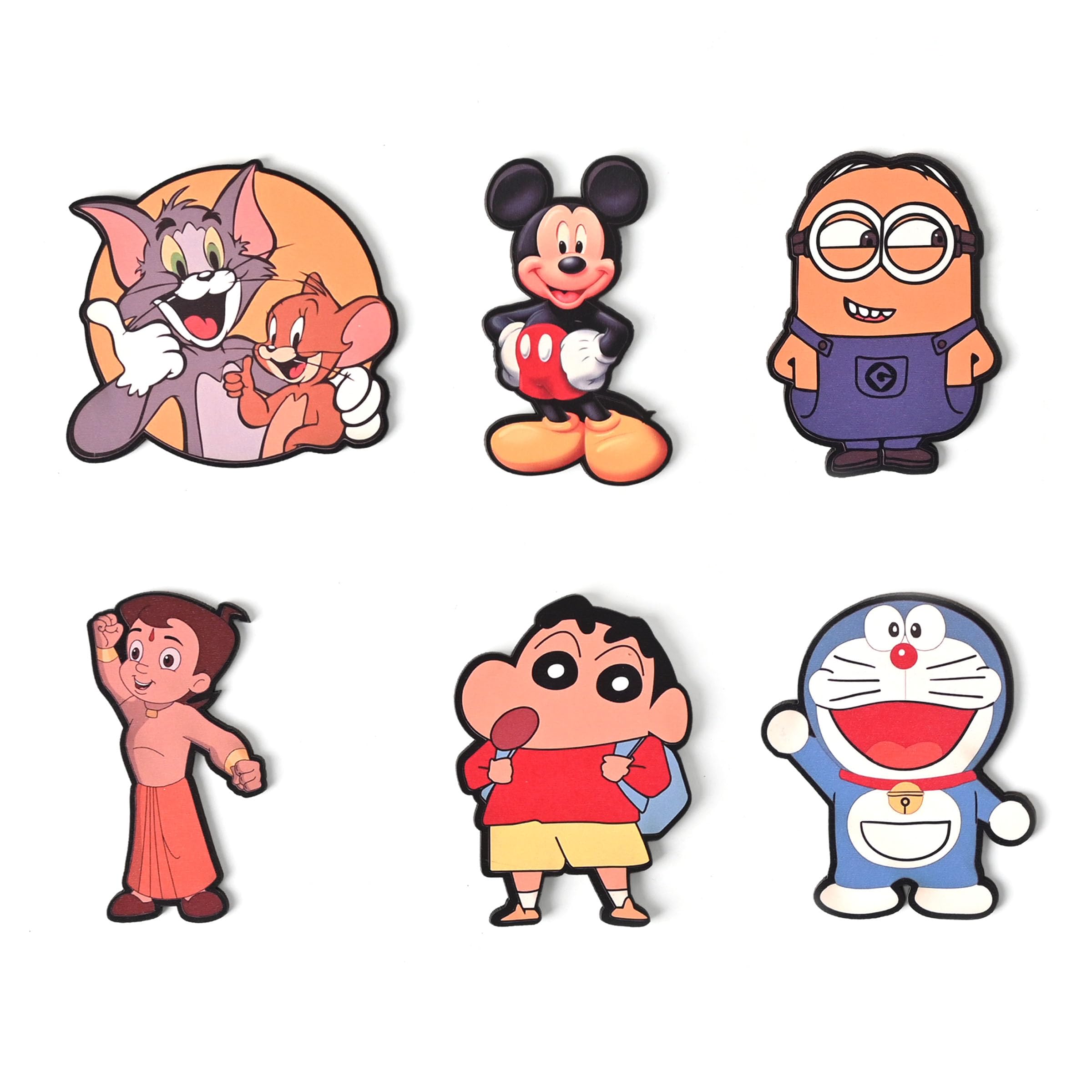 GKD Wooden Fridge Magnet Set – Pack of 6 | Cartoon Fridge Magnets – Fun Refrigerator Magnets Featuring Popular Characters – Cute & Durable Fridge Decor for Kids & Adults Cartoons-image-41