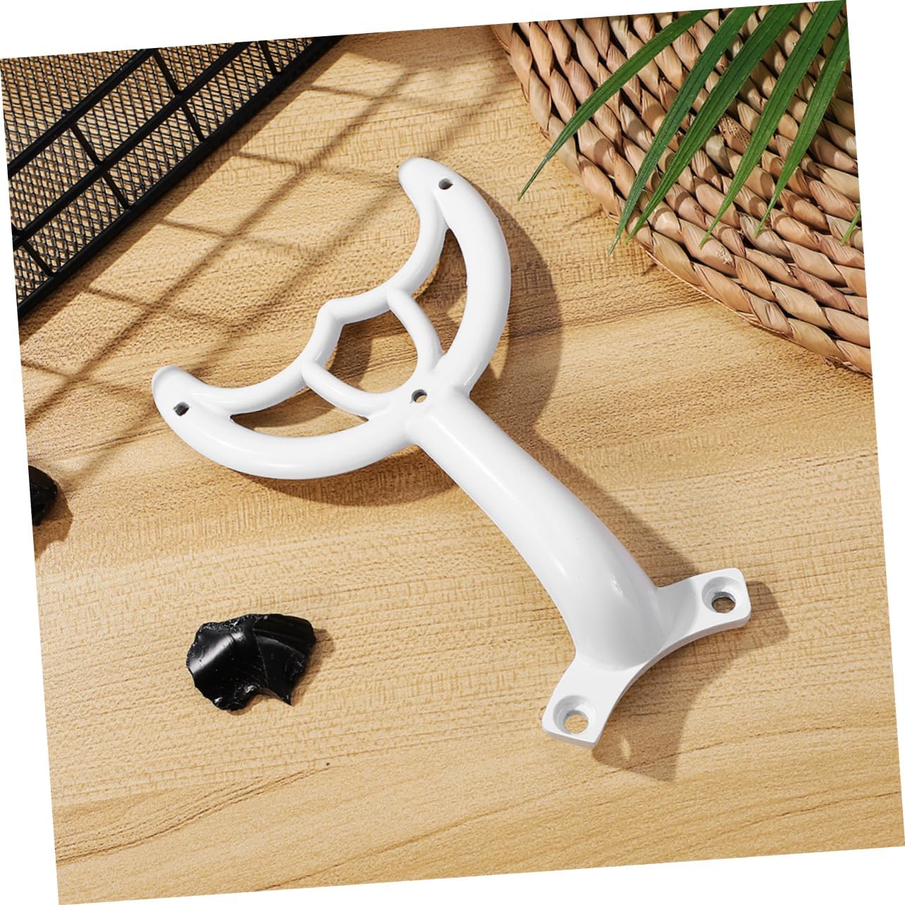 SHINEOFI 3Pcs Ceiling Fan Blade Arm Replacement Brackets Durable Fan Blade Supports for Repair and Maintenance Compatible with Various Fan Models White Finish