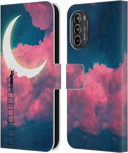 Miniatura 12 de Head Case Designs Officially Licensed Dave Loblaw Synthwave Street Sci-Fi and Surreal Leather Book Wallet Case Cover Compatible with Motorola Moto