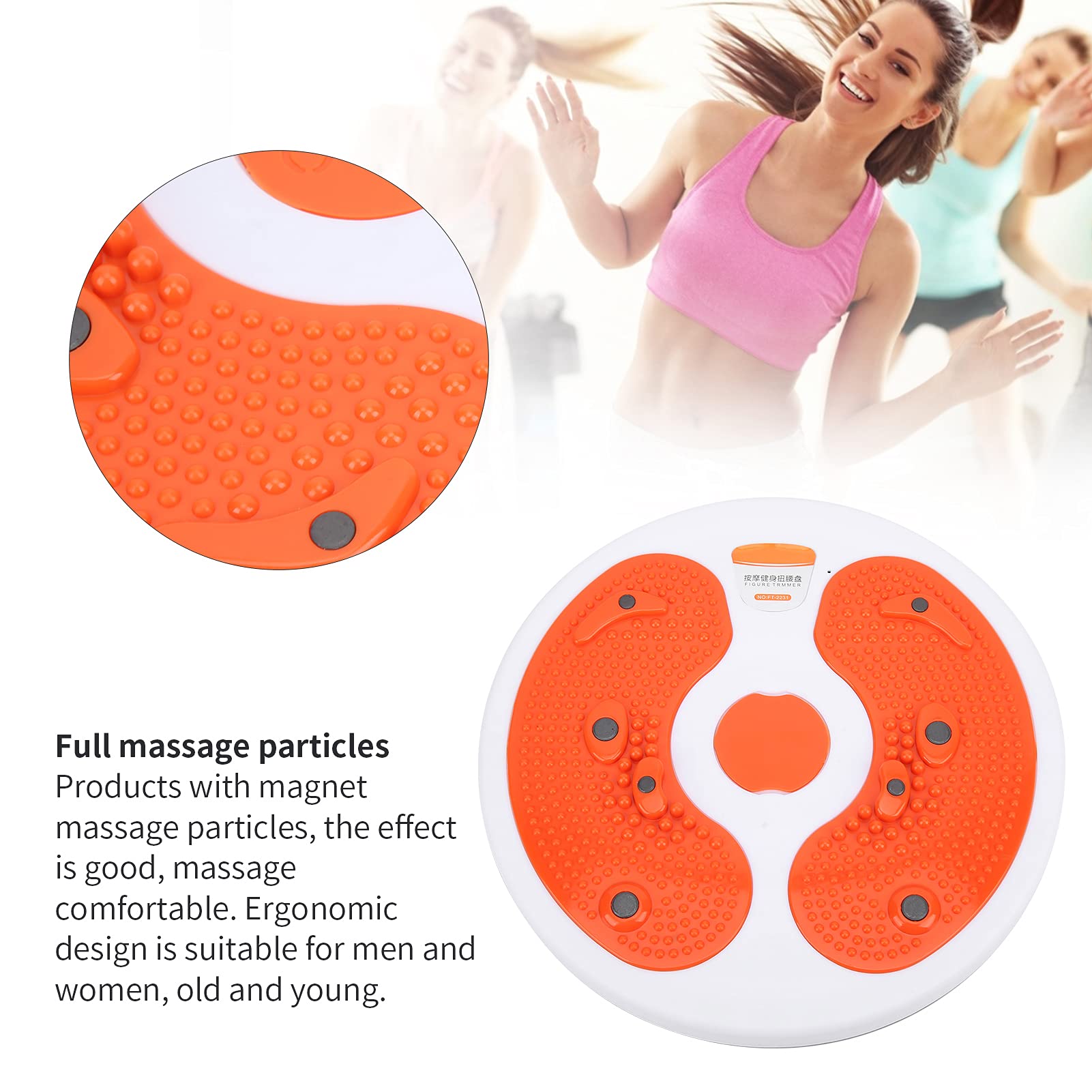 Dispositivo Fitness Twisting Waist Disc con Particelle Magnetiche per Massaggio per un'Efficace Riduzione del Grasso Addominale, Tavola Rotante per Allenamento a Casa Ideale