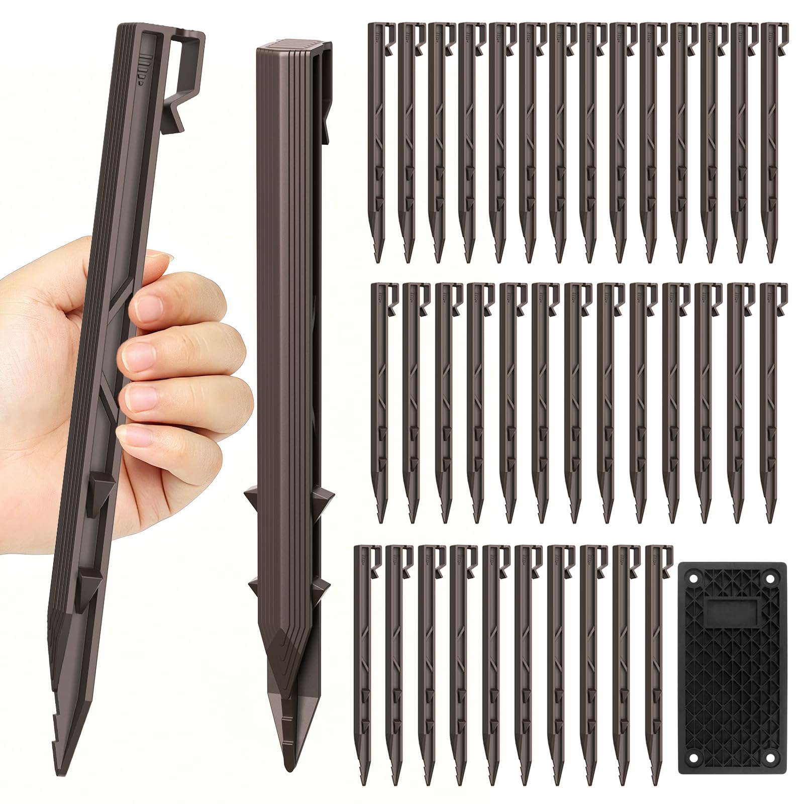 Ruppence 20 Pack Garden Stakes, Landscape Edging Stakes