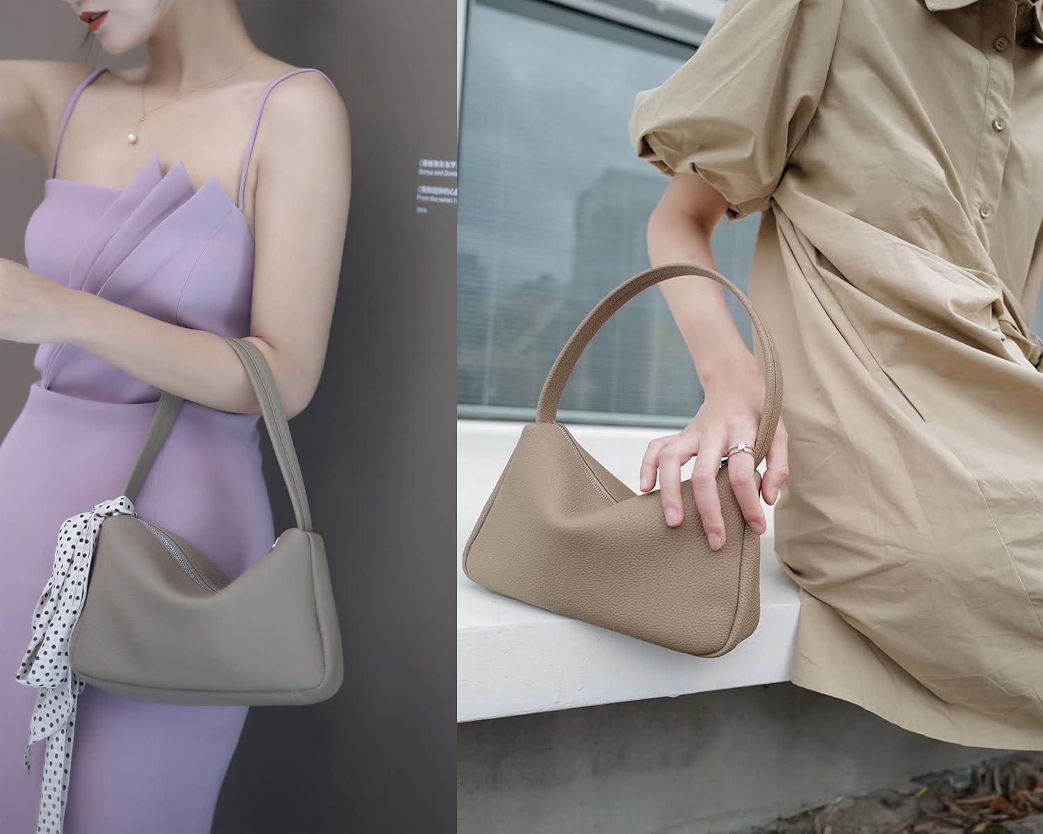 Daiblueland Small Genuine Leather Tote Bag for Women Premium Top Handle Shoulder Purse with Zipper Closure - Image 2