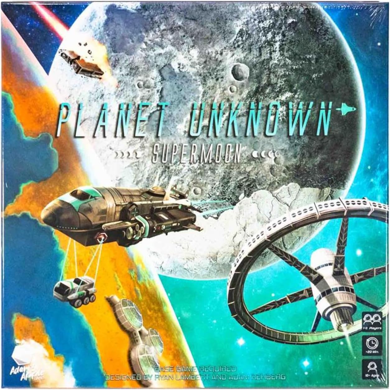 Adams Apple Games, Planet Unknown Supermoon Expansion - for Ages 10 and Up, 1 to 6 Players