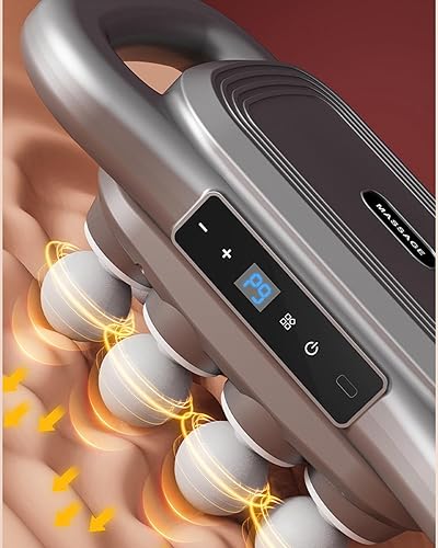 Miniatura 3 de Masajeador de cuello con calor, masajeador eléctrico de espalda con 16 cabezales, manos libres, con 6 modos y 99 niveles de pistola de masaje