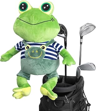 Animal Style Golf Driver Headcover, Green Frog Golf Club Head Covers for 1 Wood 460cc, 450cc fits for All Brand Gifts for Golfer