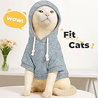 Vista 2 de PETCARE Suéteres básicos con capucha para perros pequeños, medianos y grandes, ropa de cachorro, ropa de forro polar suave y cálido para perro