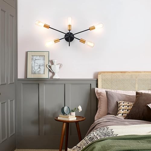 Miniatura 8 de VANZARLA Lámpara de pared moderna, luces de pared para sala de estar, luz de baño, luz industrial de tocador de baño, lámpara de montaje empotrado