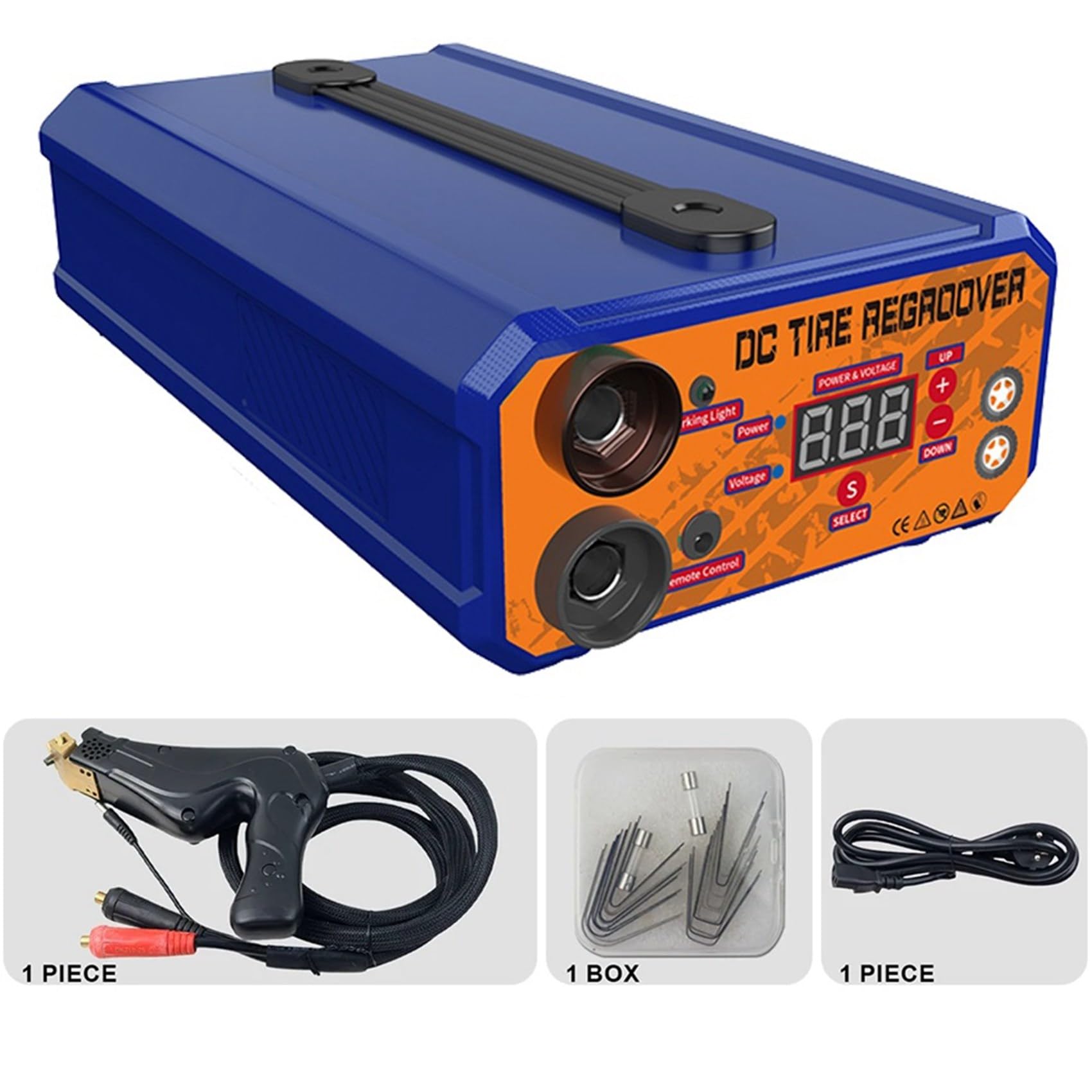 Macchina per Incisione di Gomma per Pneumatici DC da 1KW Conforme All'UE, Attrezzatura per Scanalatura e Rigatura di Pneumatici in Gomma per Elevatori e Automobili, con Spina UE.