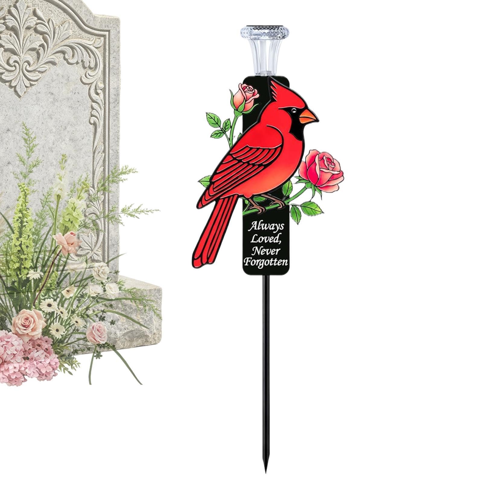 Piquets de jardin en métal robuste au design de cardinal raffiné