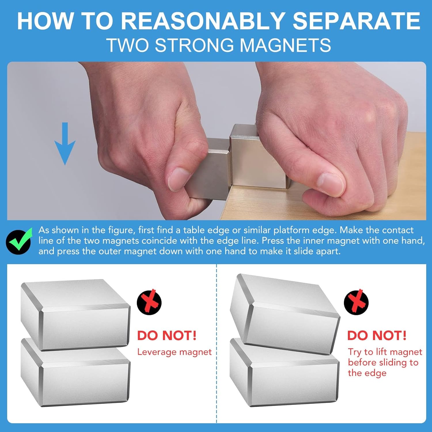 LOVIMAG Strong Magnet Heavy Duty,40x40x20mm Super Strong Neodymium Rare Earth Magnet Used for Industrial Magnets,Tool Room Magnets, Kitchen Magnets-2 Piece