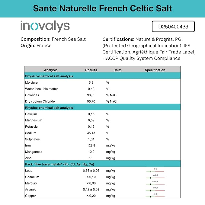 Sal Celtica Orgánica Fina Sante Naturelle - 1.1lb miniatura 9