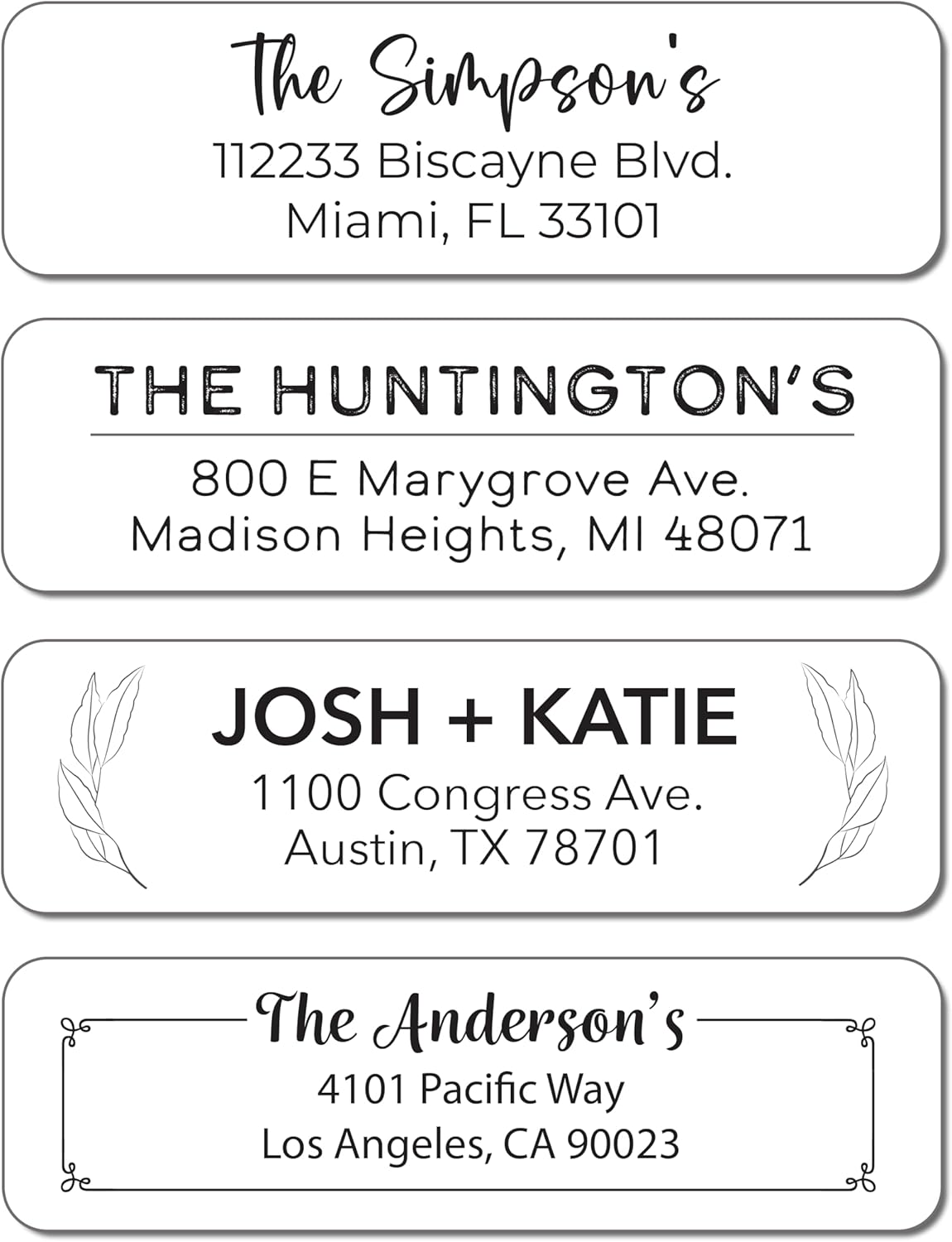Personalized Return Address Labels Custom Address