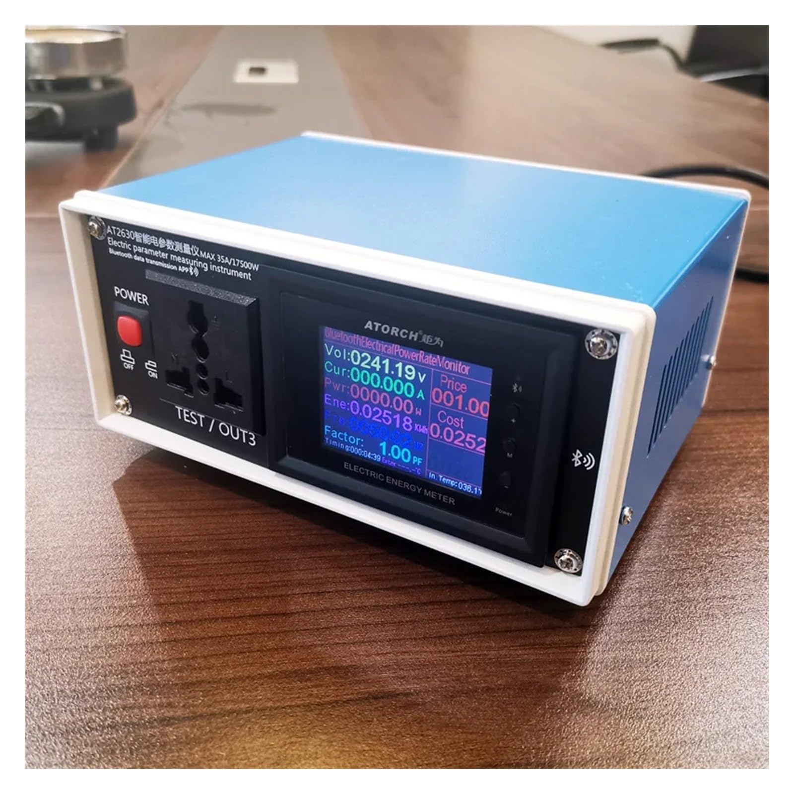 Instrument de mesure intelligent des paramètres électriques, wattmètre, numérique, ampèremètre, voltmètre Mesure de résistance